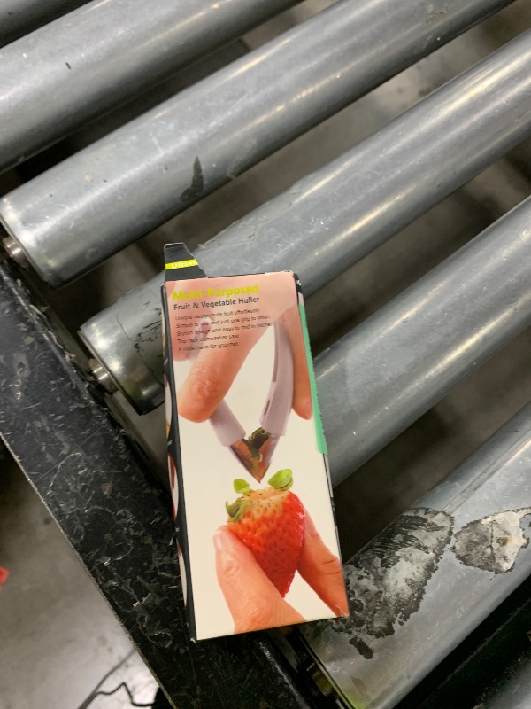 Photo 1 of Aiyoume Strawberry Huller Stem Remover Tomato Corer Potato Tweezers Carrot Cutter Pineapple Peeler Clip for Fruit and Vegetable (Orange)