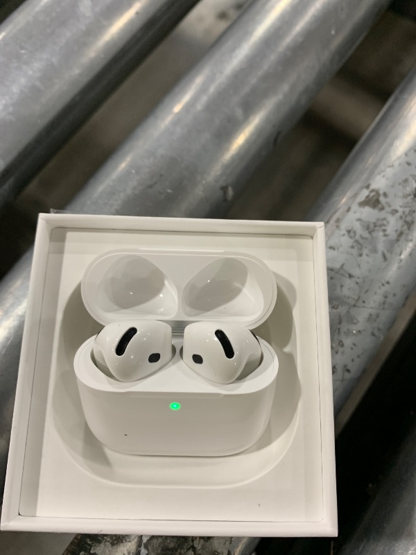 Photo 1 of Apple AirPods 4 Wireless Earbuds, Bluetooth Headphones, with Active Noise Cancellation, Adaptive Audio, Transparency Mode, Personalized Spatial Audio, USB-C Charging Case, Wireless Charging, H2 Chip