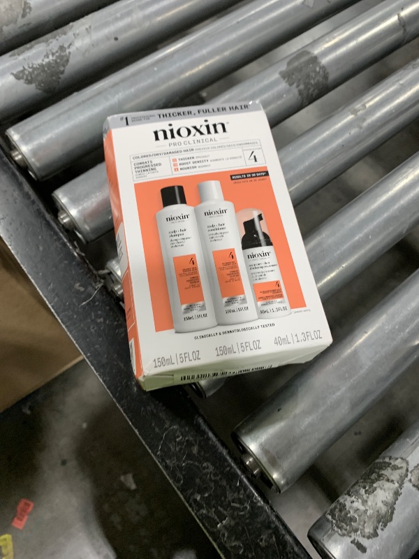 Photo 1 of Nioxin Scalp + Hair Thickening System 4 | For Colored or Damaged Hair with Progressed Thinning| With Niacinamide and Biotin | Trial Size | 1 Month Supply