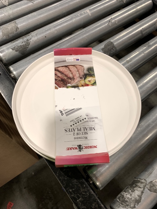 Photo 1 of Nordic Ware 10-Inch Meal Plate, Set of 2, White, Microwave Safe Polypropylene