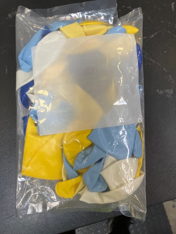 Photo 1 of Blue and Yellow Balloon Arch Kit, Lemon Balloon Garland with Pastel Yellow Pastel Blue White Balloons for Lemon Bridal Baby Shower Birthday Party Decorations