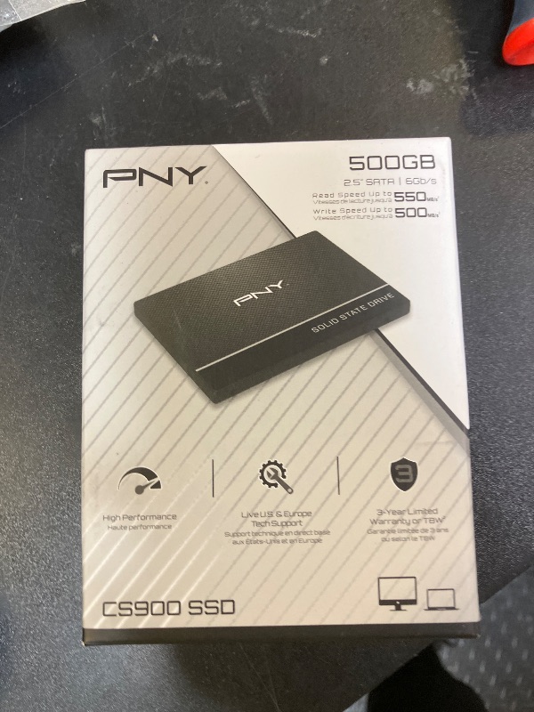 Photo 1 of PNY CS900 500GB 3D NAND 2.5" SATA III Internal Solid State Drive (SSD) - (SSD7CS900-500-RB)