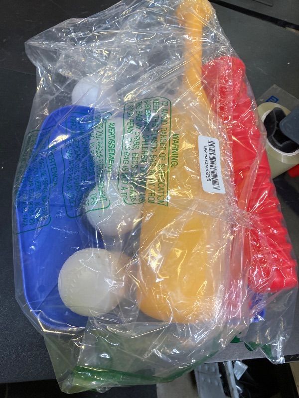 Photo 1 of Fun Kids T-Ball Set/Tee Ball - Toddlers and Kids Adjustable Batting Tee Game W/ 10 Balls. Develops and Improves Baseball, Softball, Skills - Sports Toy for Boys and Girls, Children All Ages
