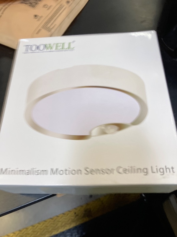 Photo 1 of TOOWELL Motion Sensor Ceiling Light Battery Operated Indoor/Outdoor LED Ceiling Lights for Closet Hallway Pantry Laundry Stairs Garage Bathroom Shower Porch Shed Wall 400LM Motion Activated Light