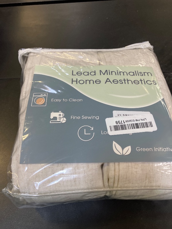 Photo 1 of 102 Inch Long Curtains Pinch Pleat Linen Curtains for Living Room 2 Panels Set Natural Cream Semi Sheer Light Filtering Boho Neutral 102 Inch Pleated Curtain with Hooks Floor Ceiling Bedroom Window