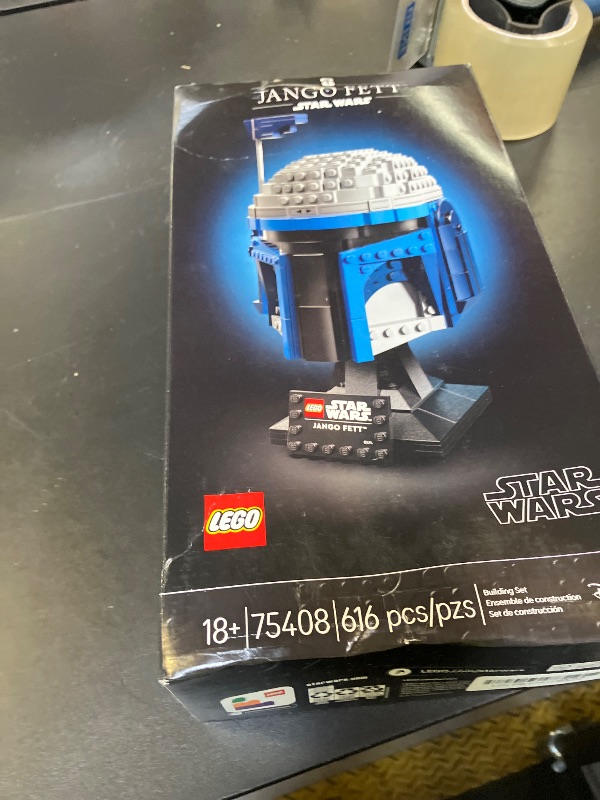 Photo 1 of LEGO Star Wars Jango Fett Helmet - DIY Model Kit for Adults 18+ - Collectible Building Set - Room Decor Idea for Attack of The Clones Fans - Star Wars Gift Idea for Birthdays - 75408