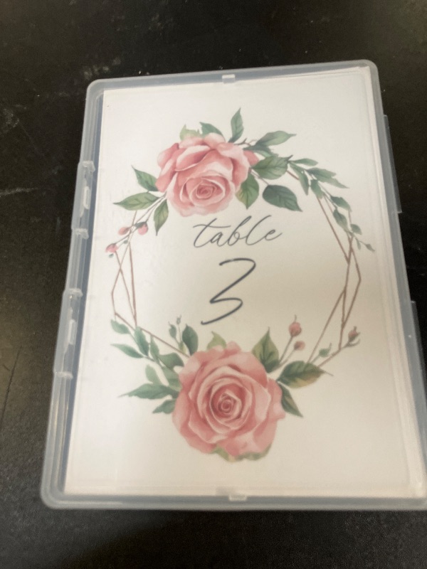 Photo 1 of PH PandaHall 26pcs Floral Table Numbers, 5.9x3.9 Inch Flower Wreath Table Number Cards 1-25 with Head Table Numbers Floral Table Cards for Wedding Reception Party Event Anniversary Birthday Decoration