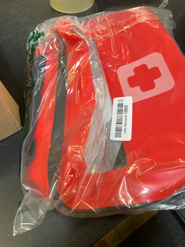 Photo 1 of Marscamd Waterproof Empty First Aid Bag with a Detachable Panel, Small Medical Bag with Molle System, Red (Bag Only)