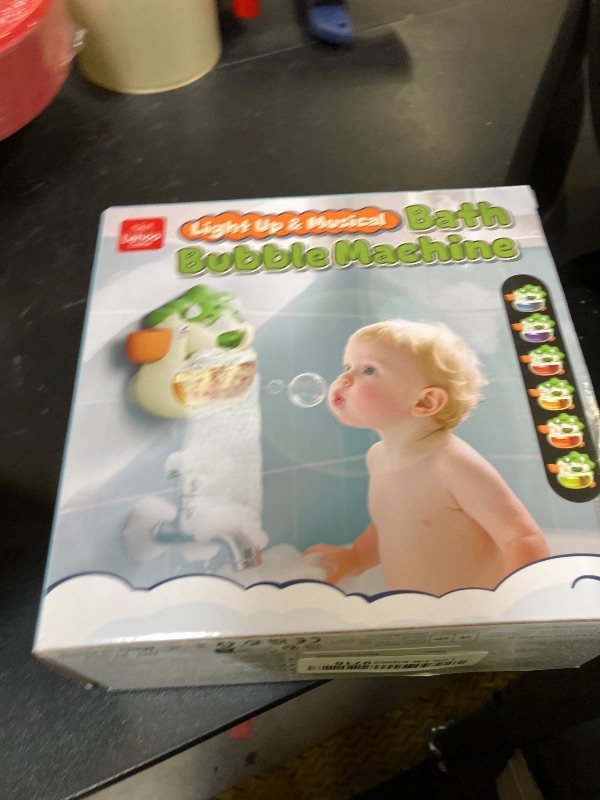 Photo 1 of Lehoo Castle Bath Bubble Machine, Light Up Musical Bubble Bath Toys for Toddlers 1-3 Automatic Bubble Maker for Bathtub Dinosaur Toys for Bath