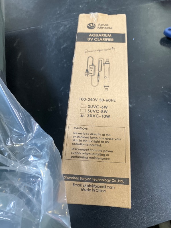 Photo 1 of AquarMiracle U - VC Light for Aquarium with Timer, Amphibian in-Line & in-Tank U - V Green Bloom Clean Light, for Aquariums 75-120 Gallons(10W)