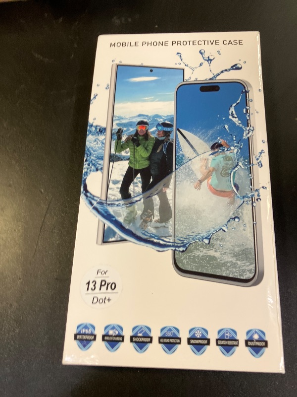 Photo 1 of Transy iPhone 13 Pro Case, Waterproof & Shockproof Phone Case, Full Protection, IP68, 6.1 Inch, Black