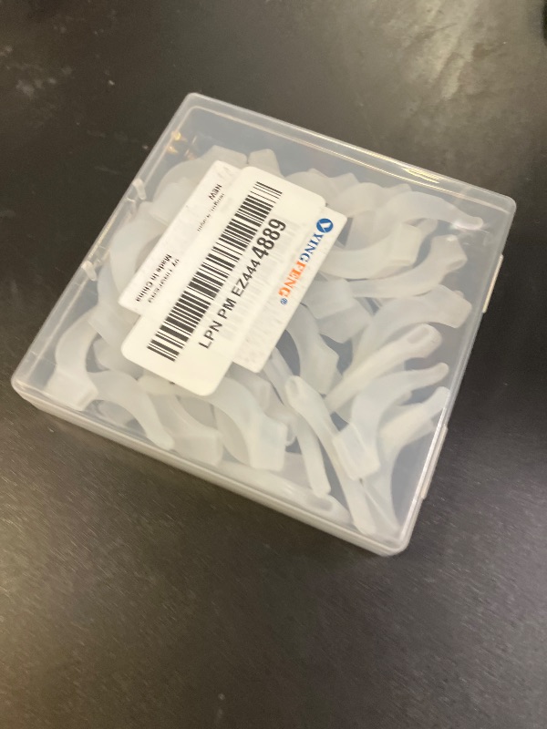 Photo 1 of YINGFENG 22 Pairs White Silicone Glasses Anti-slip Holder with Storage Box, Eyeglass Holder, Premium Silicone Eyeglass Ear Hook Grip, Fits Most Kids and Adult Size for Retainer Glasses or Sunglasses