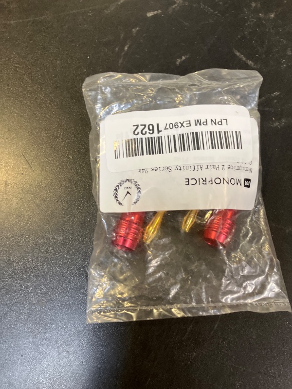 Photo 1 of Monoprice Speaker Banana Plug - 2 Pair, 24k Gold Plated, Black/Red - Affinity Series