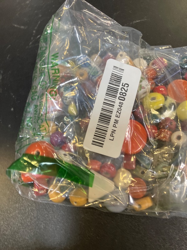 Photo 1 of Ceramic Beads Assorted Colors and Shapes, 1/2 Pound Bag