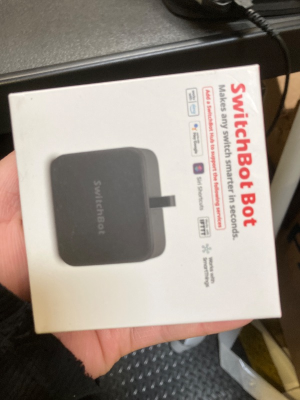 Photo 1 of SwitchBot Smart Switch Button Pusher - Bluetooth Fingerbot for Rocker Switch/One-Way Button, Automatic Light Switch, Timer and APP Control, Works with Alexa When Paired with SwitchBot Hub (Black)