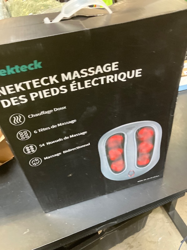 Photo 1 of Nekteck Foot Massager with Heat, Heated Foot Massager for Plantar Fasciitis, Pain Relief and Circulation, Shiatus Electric Under Desk Feet Massager Machine, Gifts for Men Woman Him Her Mon Birthday