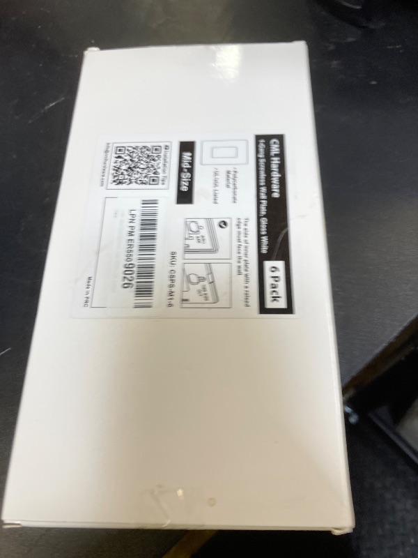 Photo 1 of CML Screwless Wall Plate Cover, 1-Gang Mid-Size 4.88" x 3.12", Midway Faceplate Cover for Decorator Receptacle Outlet & Switch, UL Listed, 6 Pack, White