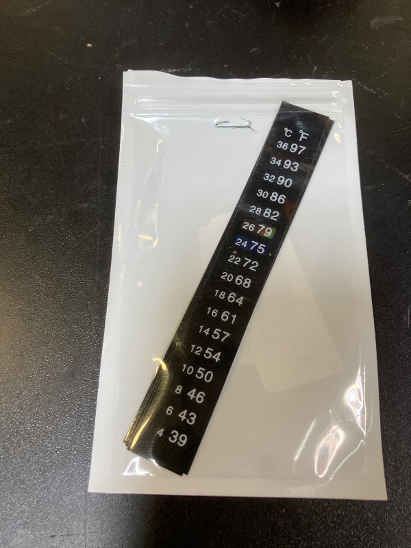 Photo 1 of Jansamn Brewing Thermometer Strip Adhesive Strip Thermometer Aquarium Thermometer Sticker Thermometer Sticker for Fish Tank/Kombucha 39? to 97? & 4? to 36?