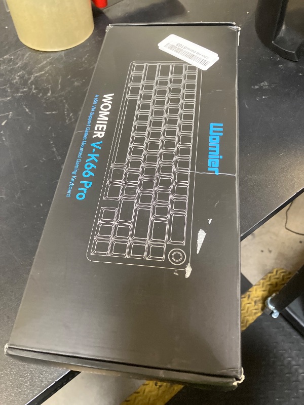 Photo 1 of Womier VK66 PRO 60% Gaming Keyboard Wired, QMK/VIA Creamy Mechanical Keyboard, Hot Swappable Gasket Mount RGB Key Board & Translucent Keycaps (White)