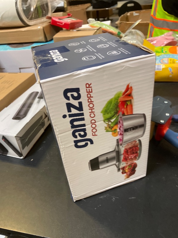 Photo 1 of GANIZA Food Processors, Electric Food Chopper with Meat Grinder & Vegetable Chopper - 2 Bowls (8 Cup+8 Cup) with Powerful 450W Copper Motor - Includes 2 Sets of Bi-Level Blades for Fruits/Meat/Nuts