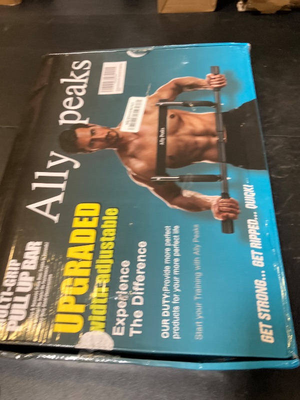 Photo 1 of Ally Peaks Pull Up Bar for Doorway,Multiple Levels Width Adjustable Pull Up Bar Accurately Match Wide and Narrow doorframe,Indoor Chin-Up Bar Workout Bar,USA Original Patent