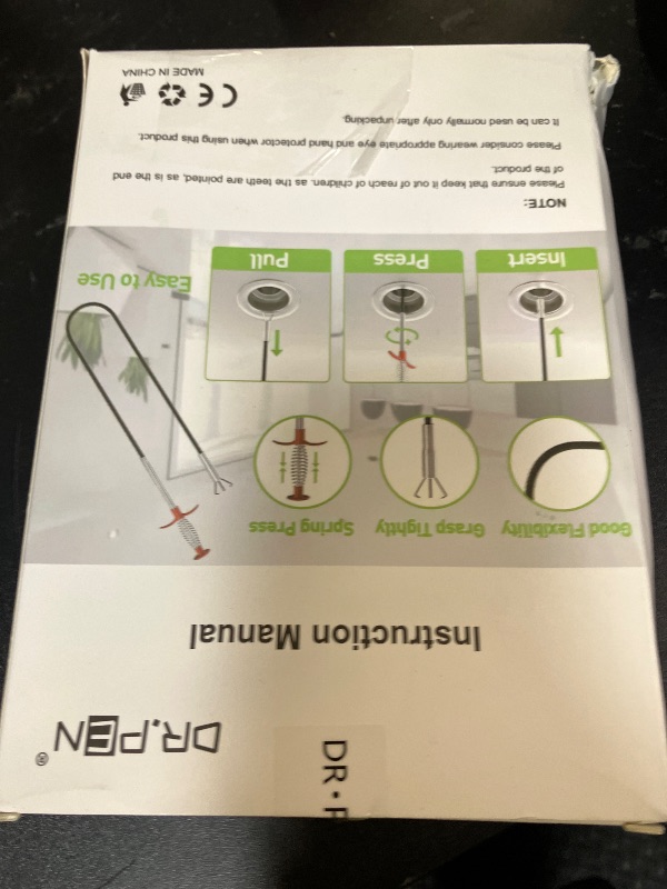 Photo 1 of DR.PEN Flexible Grabber Claw Pick Up Reacher Tool (Drain Clog Remove Tool), With 4 Claws Bendable Hose Pickup Reaching Assist Tool for Litter Pick, Home and Kitchen Sink, Drains, Toilet (35.4 inch)