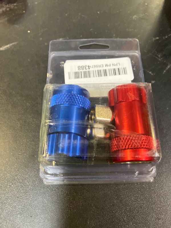 Photo 1 of Orion Motor Tech R1234yf Quick Coupler, Quick Connect R1234yf Adapters & AC Hose Fitting Connectors, HP LP R1234yf Couplers for Air Conditioning Evacuation and Recharging, 1/4" Flares, Set of 2