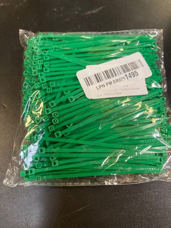 Photo 1 of TUZAZO 1000PCS Green Zip Ties for Plants 4 Inches, Heavy Duty 18 Lbs Strong Nylon Wire Ties UV Resistant Plastic Cable Ties for Plants Decor Indoor Outdoor Purpose