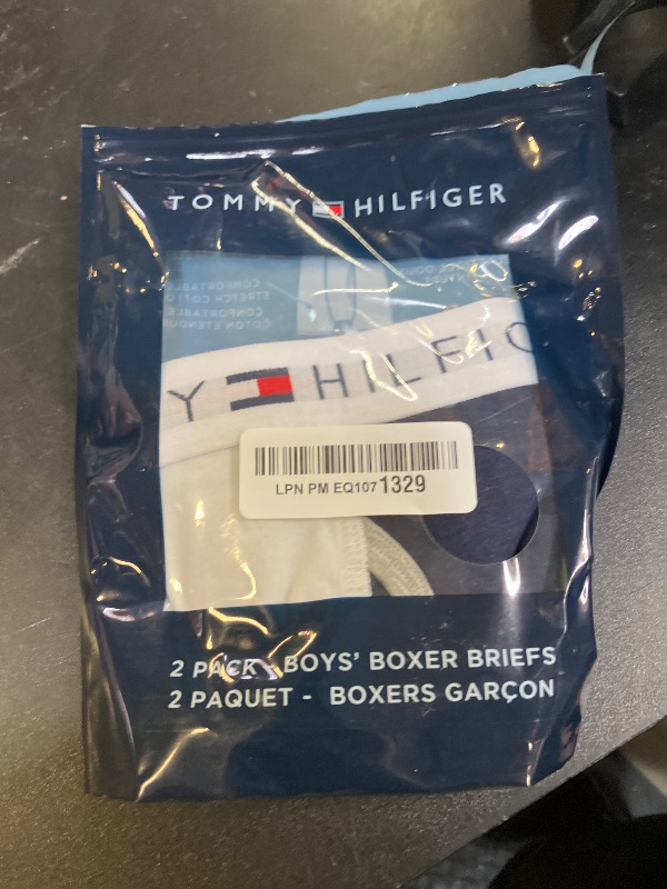 Photo 1 of Tommy Hilfiger Boys' Boxer Brief Underwear (2-Pack), Grey Heather/Navy Colorblock, 8-10