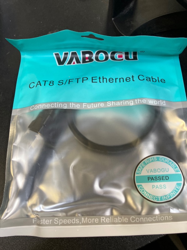 Photo 1 of Cat 8 Ethernet Cable, 1.5Ft 3Ft 6Ft 10Ft 15Ft 20Ft 30Ft 40Ft 50Ft 60Ft 100Ft Heavy Duty High Speed Internet Network Cable, Professional LAN Cable Shielded in Wall, Indoor&Outdoor