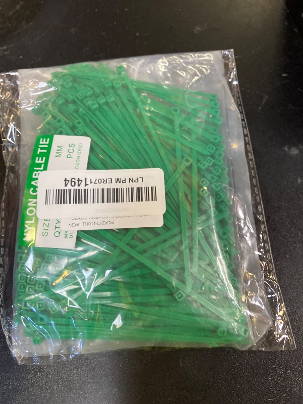 Photo 1 of TUZAZO 1000PCS Green Zip Ties for Plants 4 Inches, Heavy Duty 18 Lbs Strong Nylon Wire Ties UV Resistant Plastic Cable Ties for Plants Decor Indoor Outdoor PurposeLPNPMER0711494
