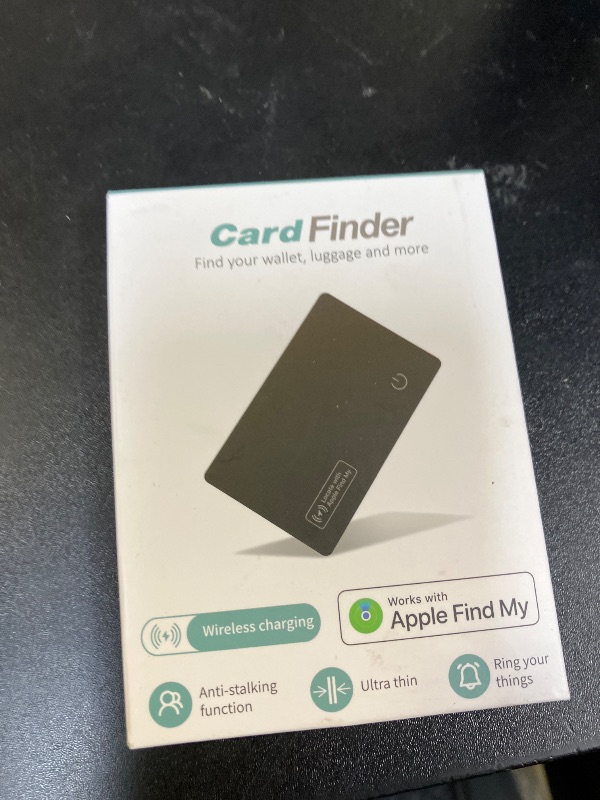 Photo 1 of Wallet Tracker Card Air-Tag (iOS Only) - Work with Apple Find My, Bluetooth Tracker Smart Card Wallet Finder, 0.08in Slim, IP68 Waterproof, Item Locator for Luggage Tags, Passports, Purse