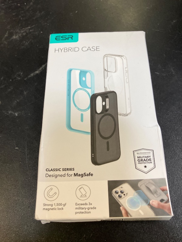 Photo 1 of ESR for iPhone 16 Pro Max Case, Camera Control, Compatible with MagSafe, Shockproof Military-Grade Protection, Magnetic Phone Case for iPhone 16 Pro Max, Classic Hybrid Case (HaloLock), Clear