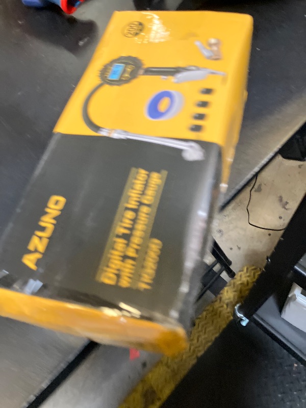 Photo 1 of AZUNO Digital Tire Inflator with Pressure Gauge, 200 PSI, Heavy Duty Air Compressor Accessories, w/Rubber Hose Lock on Air Chuck and Quick Connect Coupler