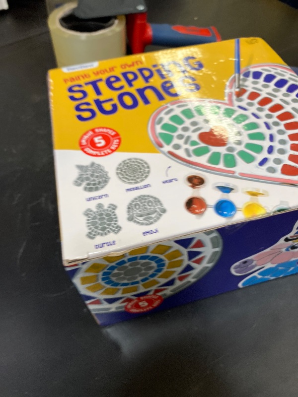 Photo 1 of Dan&Darci Stepping Stones Painting Kit for Kids - Outdoor Crafts - Paint 5 Garden Stone - Unicorn Craft Kits for Boys, Girls Ages 6-12 - Gifts for Boy, Girl Age 6, 7, 8, 9, 10 + Year Old - Summer Gift