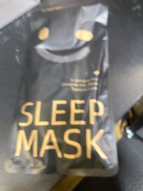 Photo 1 of MABAO Sleep Mask for Side Sleeper, Eye Mask for Sleeping Women Men, 3D Contoured Cup No Eye Pressure 100% Light Blocking Sleeping Mask with Adjustable Strap Night Blindfold Flight, Travel, Nap, Black