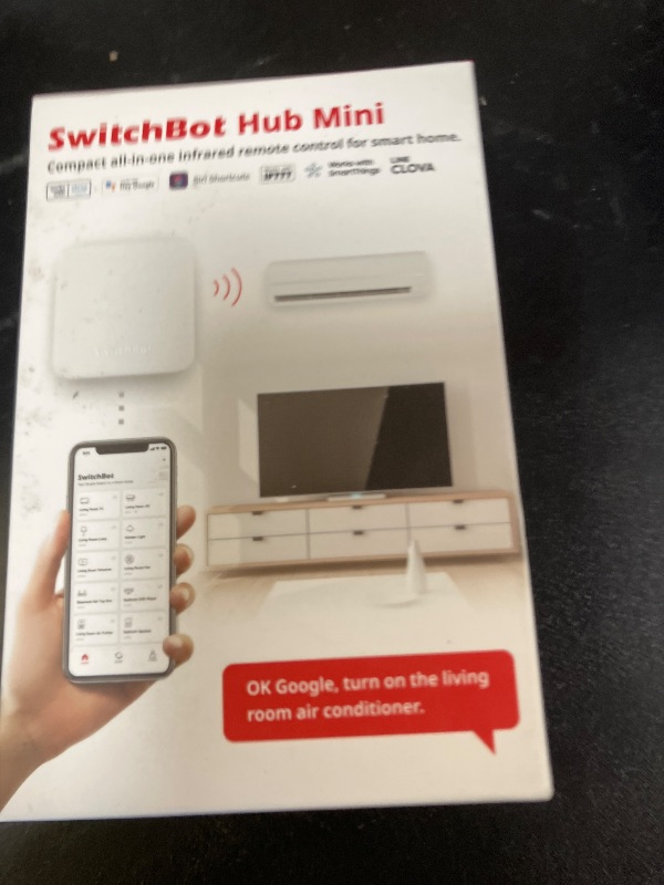 Photo 1 of SwitchBot Hub Mini Smart Remote - IR Blaster, Link SwitchBot to Wi-Fi (Support 2.4GHz), Control TV, Air Conditioner, Compatible with Alexa, Google Home, IFTTT