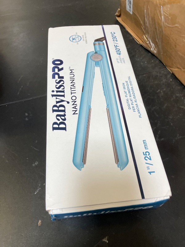 Photo 1 of BaBylissPRO Nano Titanium Flat Iron Hair Straightener, 1" Digital Hair Straightener Iron for Professional Salon Results and All Hair Types