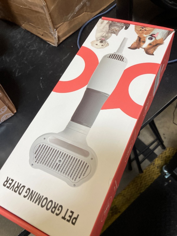 Photo 1 of Professional Pet Grooming Dryer 3-in-1 Dog Blow Dryer with Brush, Adjustable Temp, Quiet & Portable