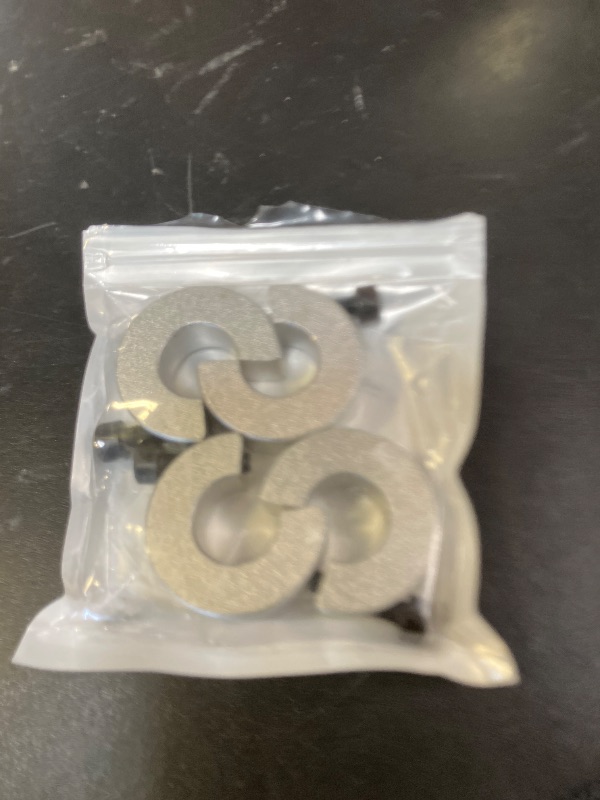 Photo 1 of (Pack of 4) Shaft Collar Set for Linear Rail SBR16, All in One Clamp-on Shaft Collar with M5 Set Screw, Bore 16mm, OD 35mm, Thickness 10mm