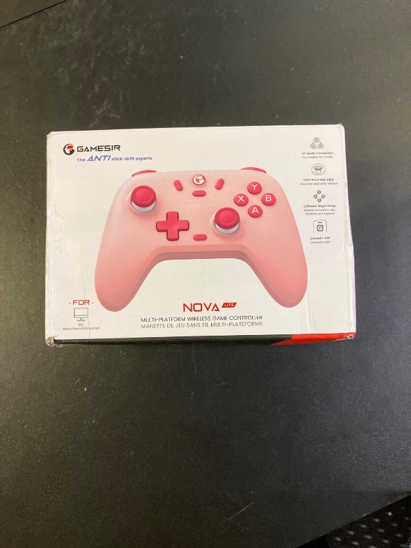 Photo 1 of GameSir Nova Lite Wireless Controller – 2.4G & Bluetooth Gamepad for Windows PC, iPhone, Android, Switch & Steam Deck – Hall Effect Triggers, Turbo Function, Rumble Vibration (Blush Pink)