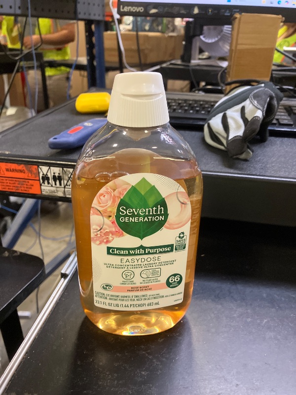 Photo 1 of Seventh Generation EasyDose Laundry Detergent, Ultra Concentrated: 66 Loads, Rose Scent, 23.1 Fl Oz