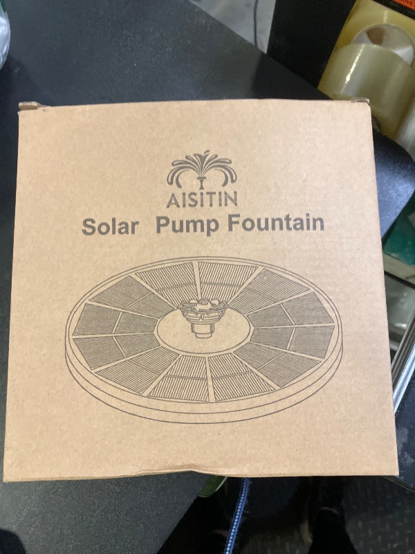 Photo 1 of AISITIN 3.5W Solar Fountain Pump for Water Feature Outdoor DIY Solar Bird Bath Fountain with Multiple Nozzles, Solar Powered Water Fountain for Garden, Ponds, Fish Tank and Aquarium