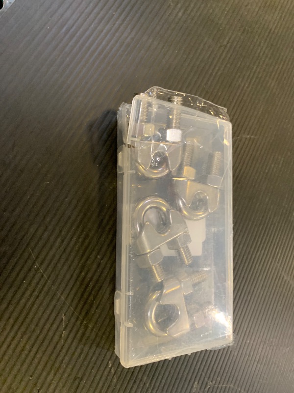 Photo 1 of Cozihom 1/2 Inch M12 Wire Rope Cable Clip Clamp, 304 Stainless Steel, U Bolt Saddle Fastener, Pack of 4