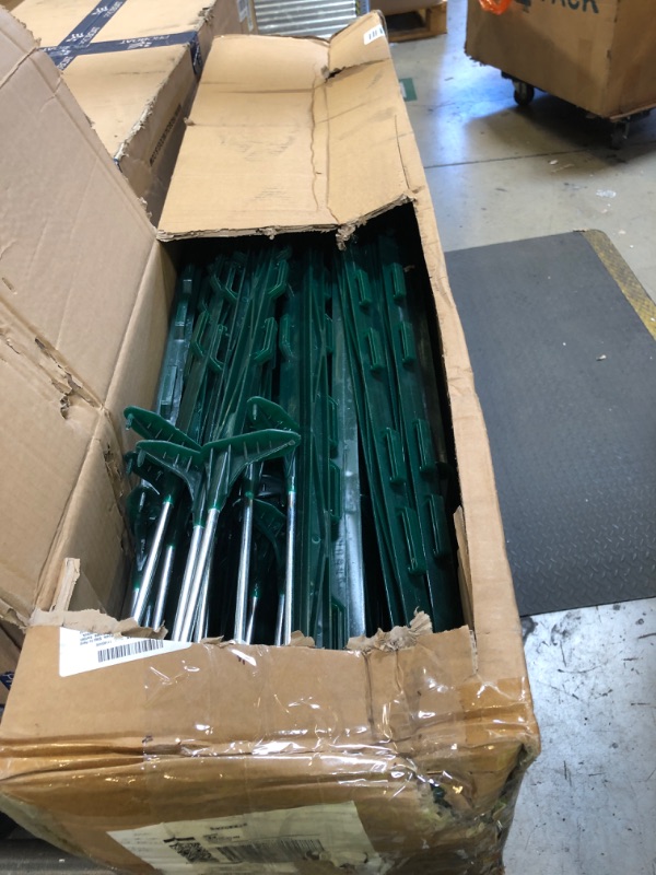 Photo 1 of Houseables Electric Fence Posts, Step in Fence Post 4FT, Electric Fencing, Garden Stakes, Garden Poles, Kit for Wire, Deer, Livestock, Temporary, Fiberglass, Plastic, Green, Ground Rod, 4 Feet, 50 PK