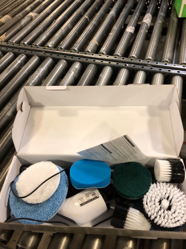 Photo 1 of Bomves Electric Spin Scrubber, Cordless Cleaning Brush Scrubber for Home, 8 Replaceable Brush Heads-90Mins Work Time, 3 Adjustable Size, 2 Speeds for Bathroom Shower Bathtub Glass Car