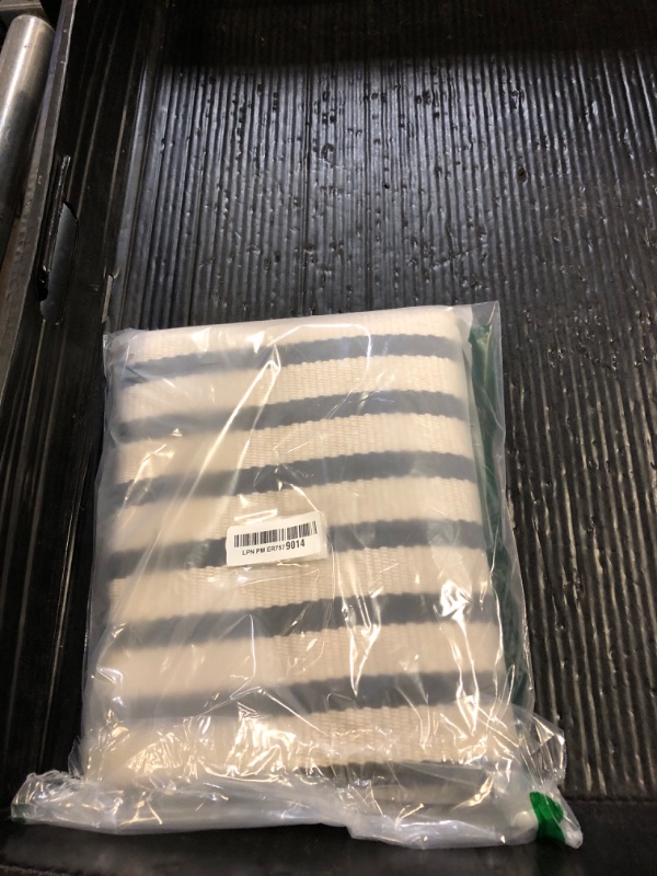 Photo 1 of Black and White Striped Rug 24'' x 51'' Washable Indoor Outdoor Rug Front Porch Doormat Cotton Hand-Woven Farmhouse Layered Double Door Mats for Front Porch, Patio, Entryway, Laundry Room