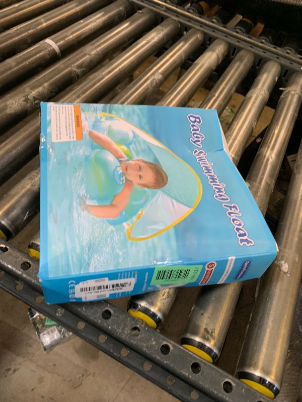 Photo 1 of [New Upgraded] Swimbobo Baby Swim Float Kids Inflatable Swimming Ring with Safety Support Bottom Swimming Pool Accessories for 3-12 Months (Blue, S)