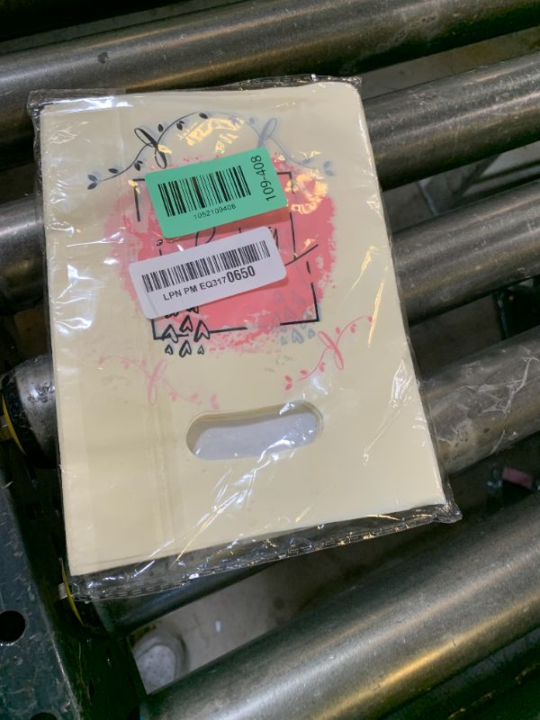 Photo 1 of 100 Count 5.8 "x 7.8" Plastic Merchandise Bags, Shopping Bag for Small Business Retail Bags Crafts Plastic Bag with Die Cut Handle Bag - Yellow Thank You