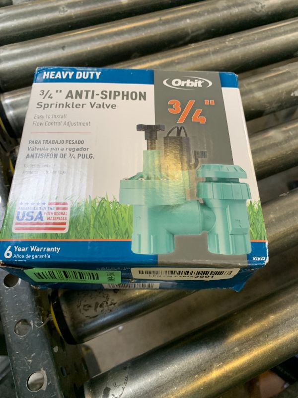 Photo 1 of 1-Pack Orbit 57623 3/4" FPT 100 Series Anti-Siphon Automatic Sprinkler Valve with Flow Control